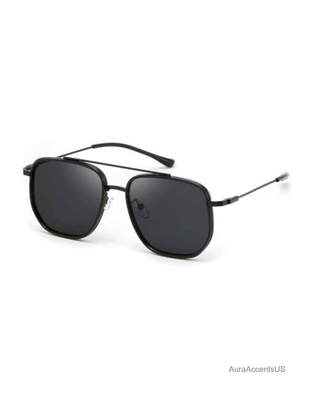 Lightweight Square Aviator Sunglasses UV400 Metal Frame Full Rim